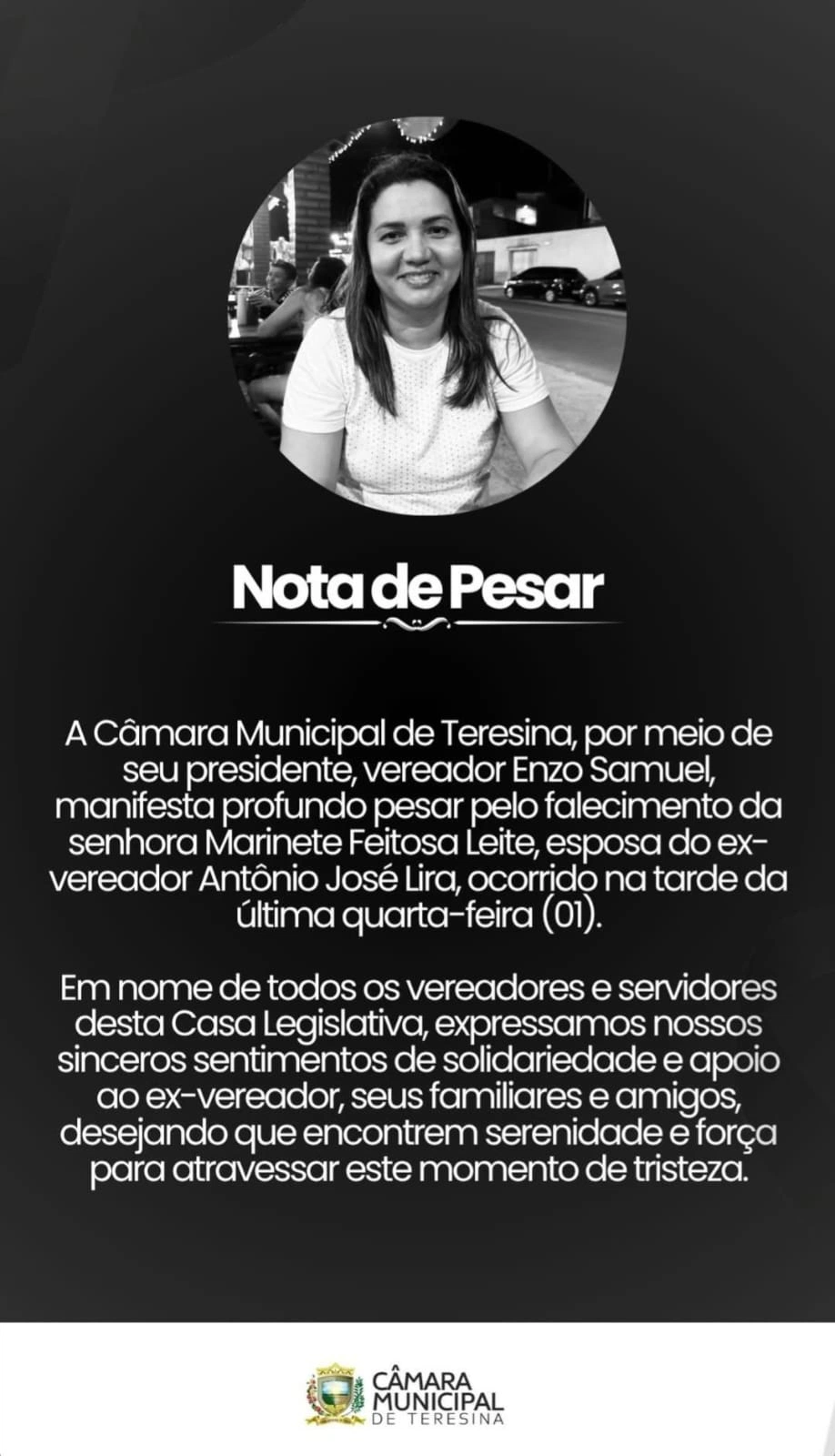 Nota da Câmara de Teresina