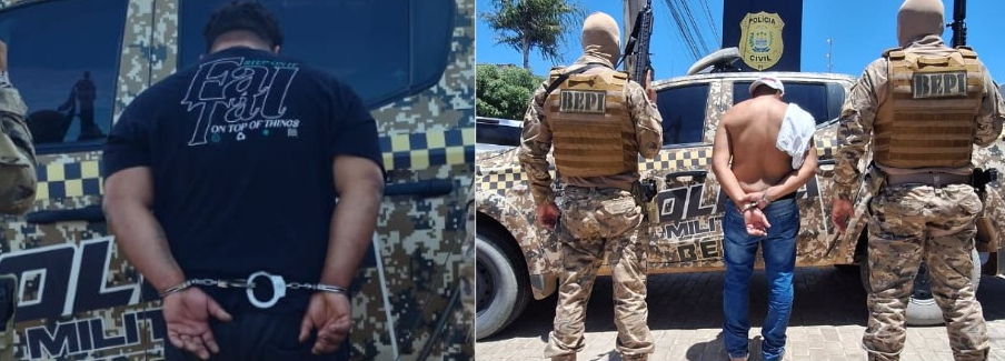 Prisão dos suspeitos.