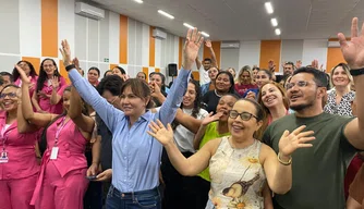 Servidores da recém-inaugurada Escola Municipal de Esperantina