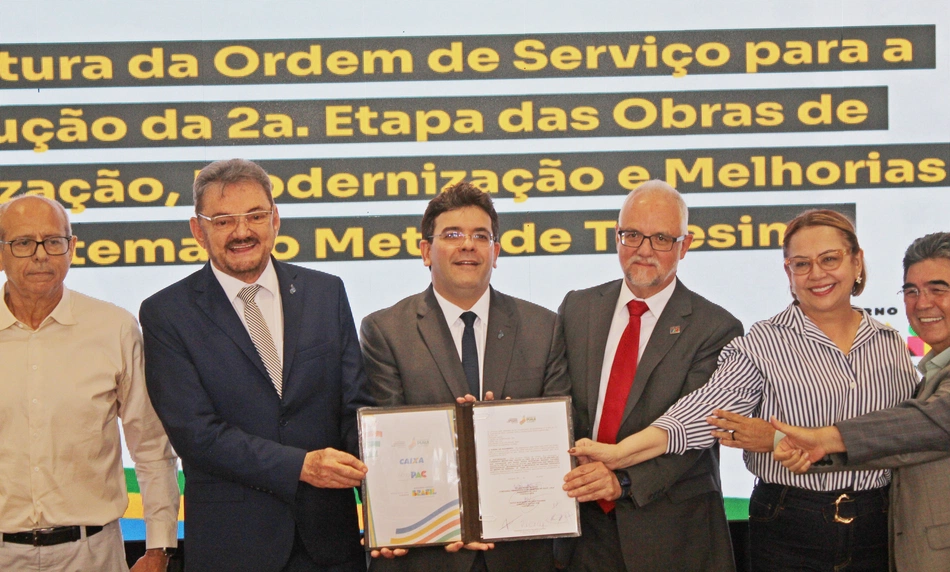 Assinatura da Ordem de serviço para execução da 2ª etapa das obras no Metrô de Teresina