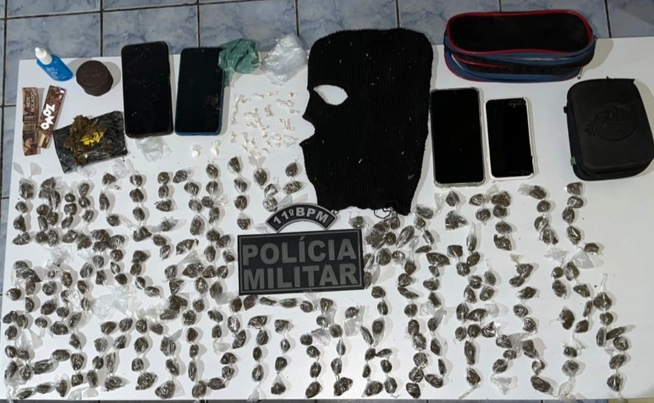 PM apreende grande quantidade de drogas