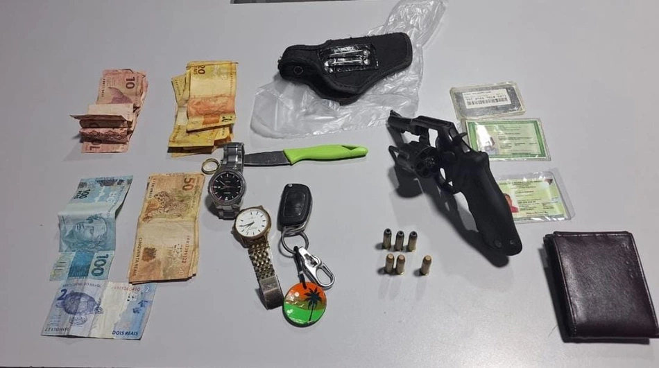 Materiais apreendidos