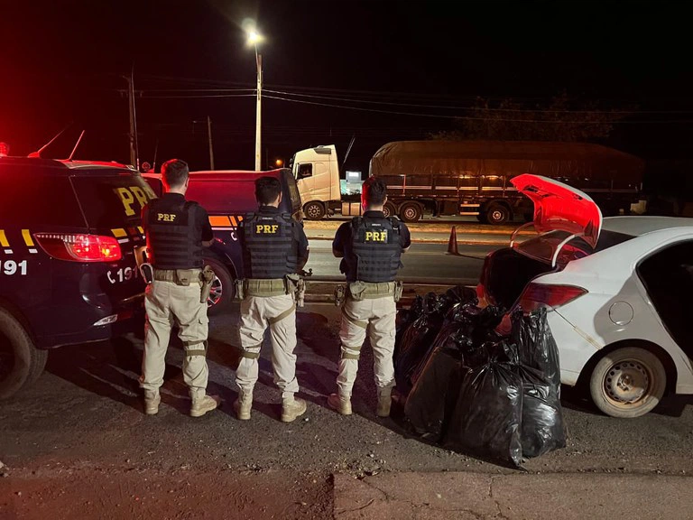 Quase 100 kg de maconha são apreendidos durante fiscalização na BR-316 em Picos