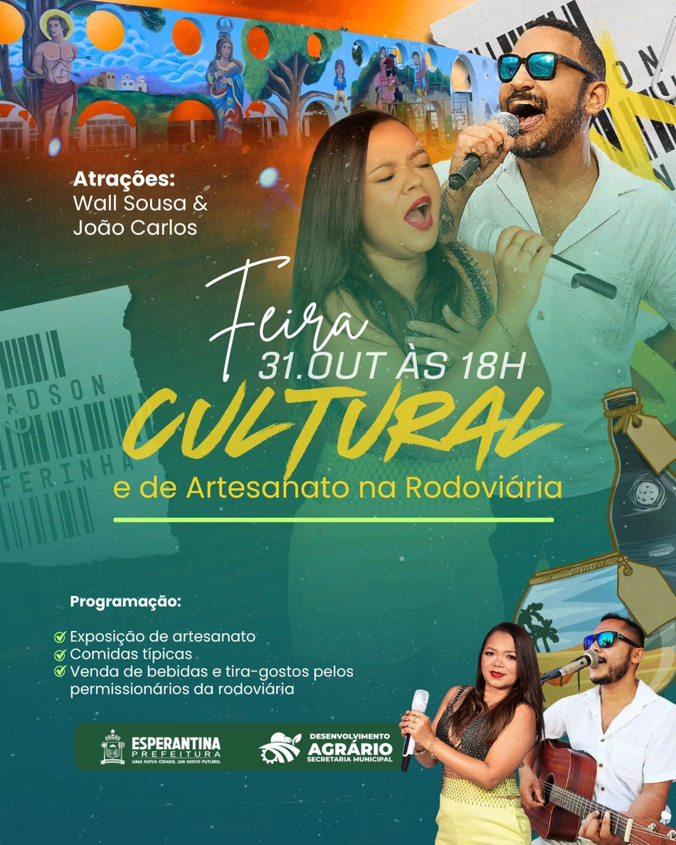 Feira Cultural e de Artesanato na Rodoviária em Esperantina.