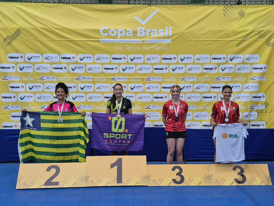 Mesatenista Maria Grazyelle conquista quatro medalha na Copa do Brasil de Tênis de Mesa.