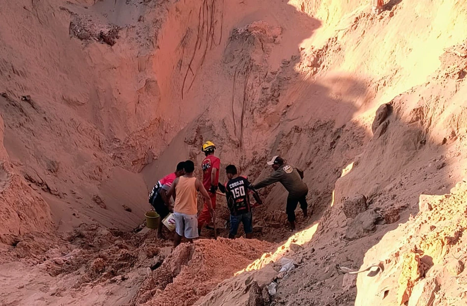 Corpo de Bombeiros resgata vítima de soterramento em Gilbués