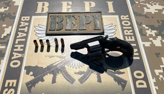 Arma apreendida durante operação do BEPI em Sussuapara