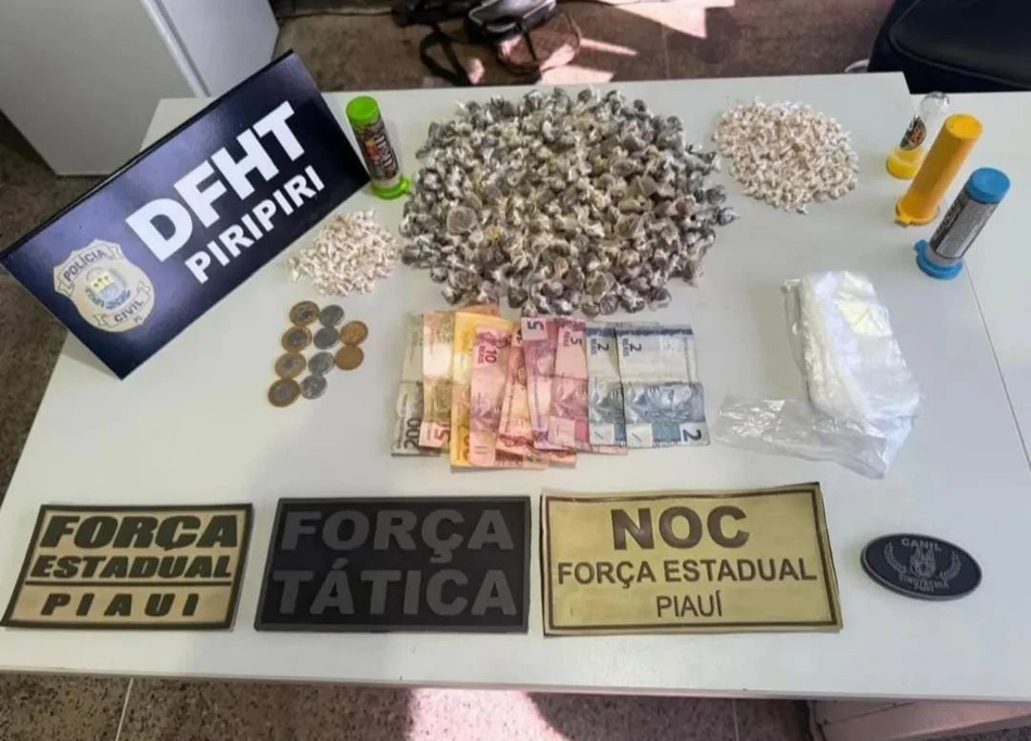 Materiais apreendidos