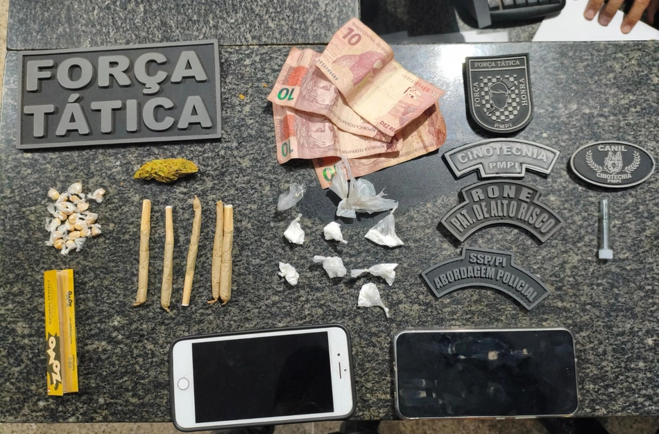 Materiais apreendidos