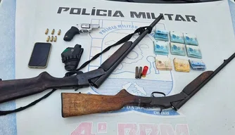 PM prende dois homens por porte ilegal de arma de fogo