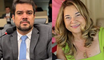 Deputado Dogim Félix e secretária de saúde de Campo Maior, Dorilene Vidal
