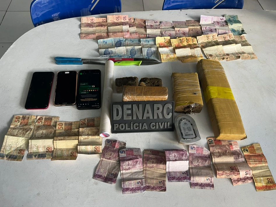 Materiais apreendidos