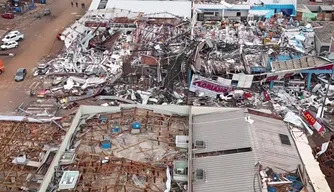 Rio Bonito do Iguaçu após ter sido atingida por Tornado Rio Bonito do Iguaçu após ter sido atingida por Tornado
