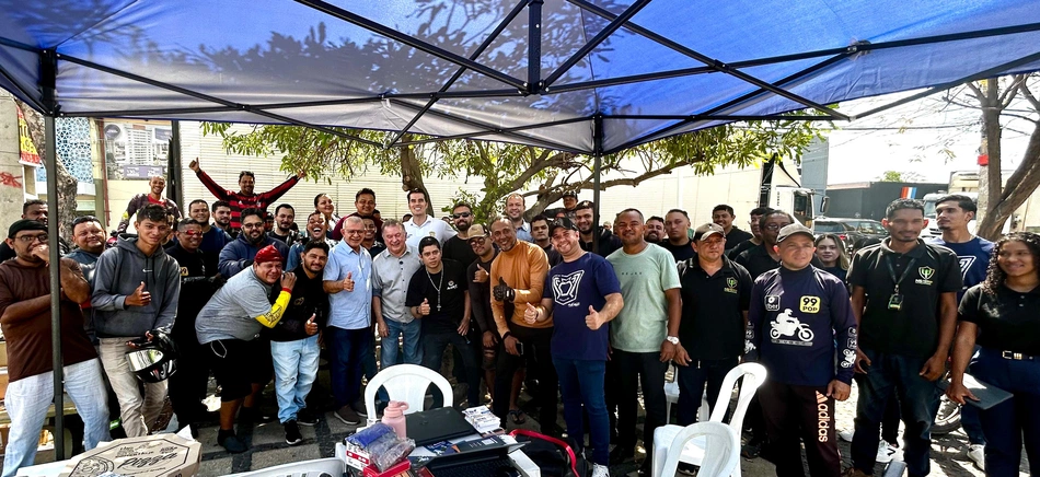 Encontro com motoboys e entregadores de delivery em Teresina