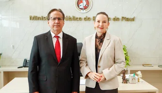Procuradora-geral de Justiça, Cláudia Seabra, se reuniu com o procurador regional eleitoral do Piauí, Kels