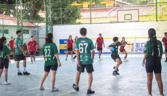 Alunos do Ceti João Henrique competindo no Interclasse