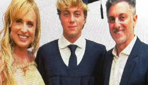 A apresentadora participou da cerimônia de formatura do filho do meio