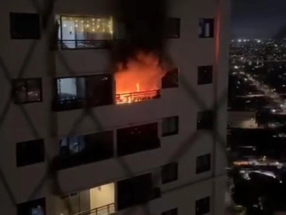 Incêndio atinge varanda de apartamento no Monte Castelo em Teresina