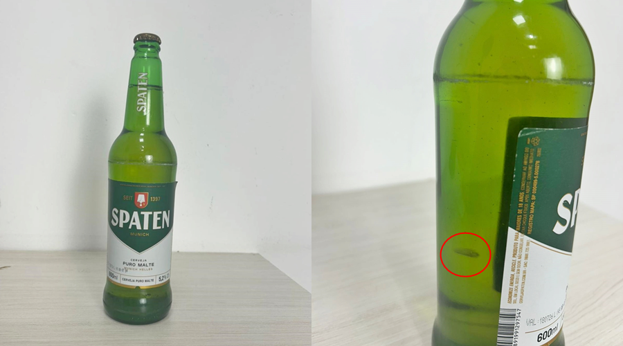 Cliente encontra lodo em garrafa lacrada da cerveja Spaten em Teresina