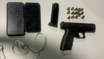 Polícia Militar prende dupla e apreende pistola zona 9mm