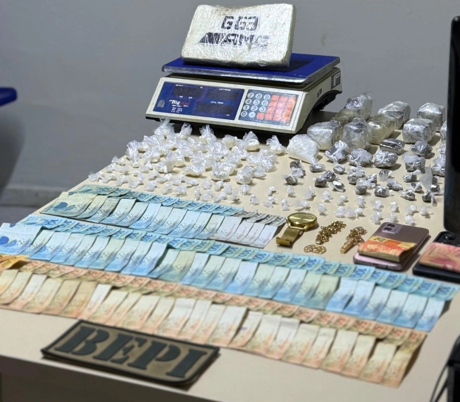 Materiais apreendidos