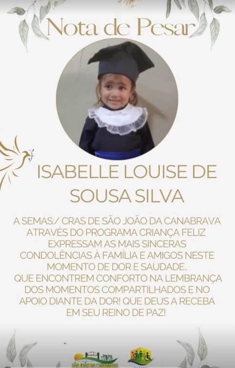 Nota de Pesar da Prefeitura de São João da Canabrav