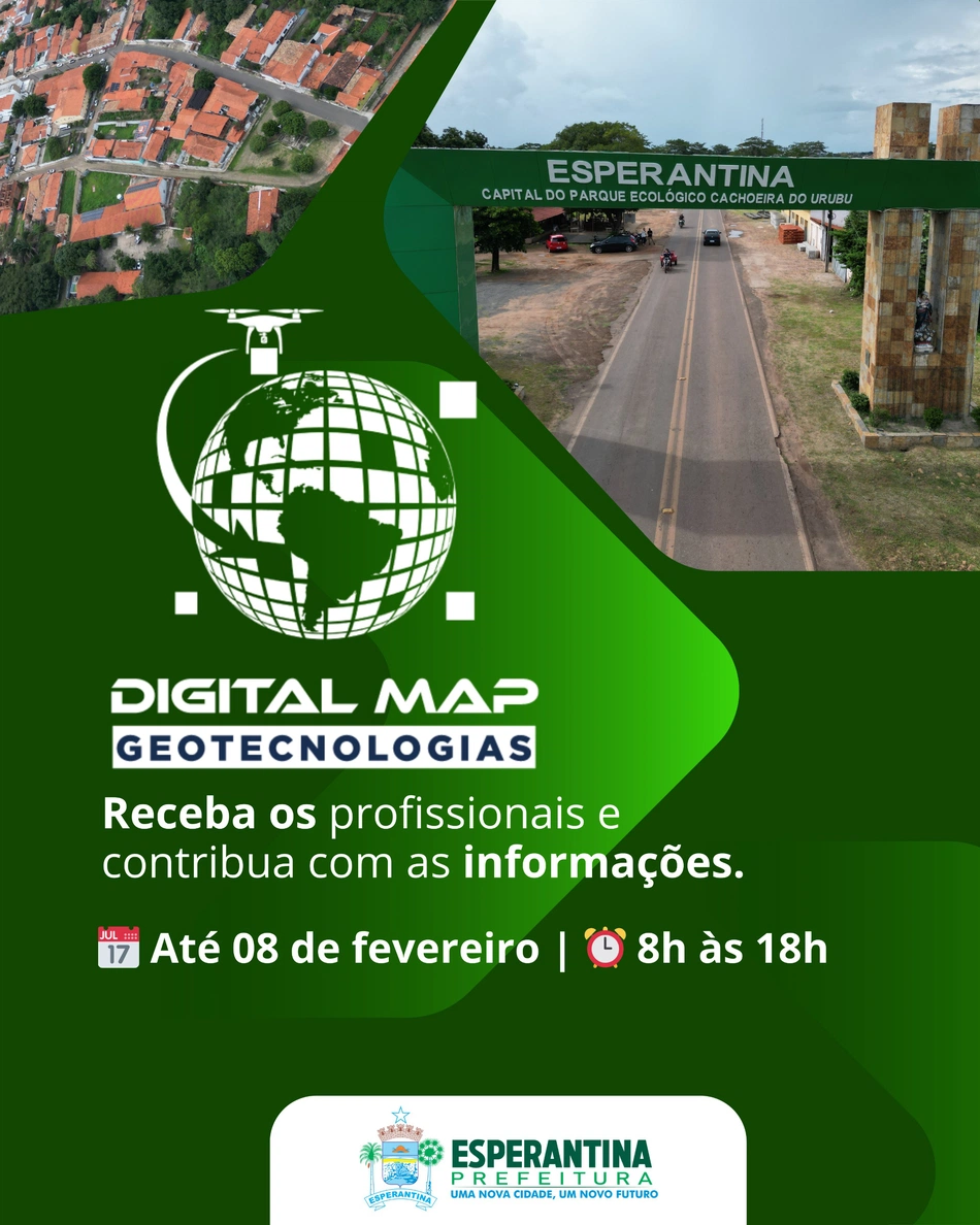 Prefeitura de Esperantina dá continuidade ao Cadastro Técnico Multifinalitário