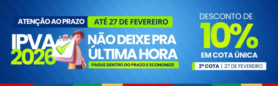 Pagamento do Imposto sobre o IPVA 2026 com desconto no Piauí
