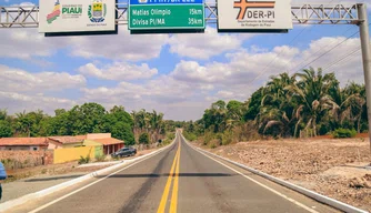 BR-222 próximo à Esperantina
