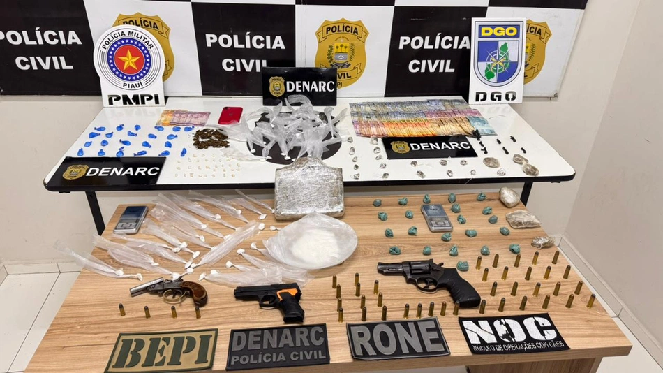Materiais apreendidos