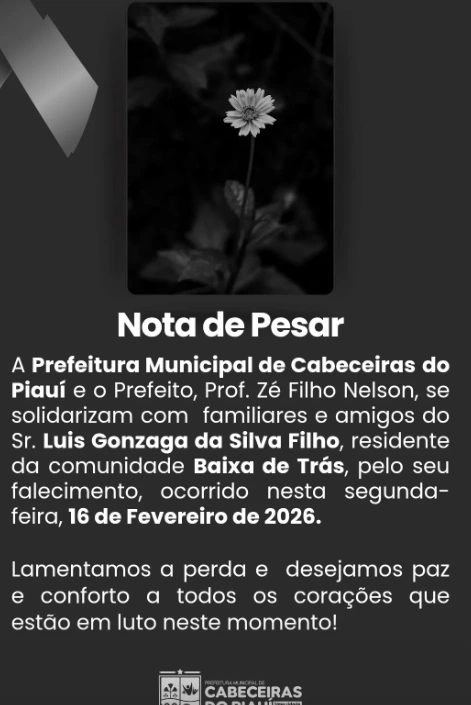 Nota da Prefeitura de Cabeceiras do Piauí