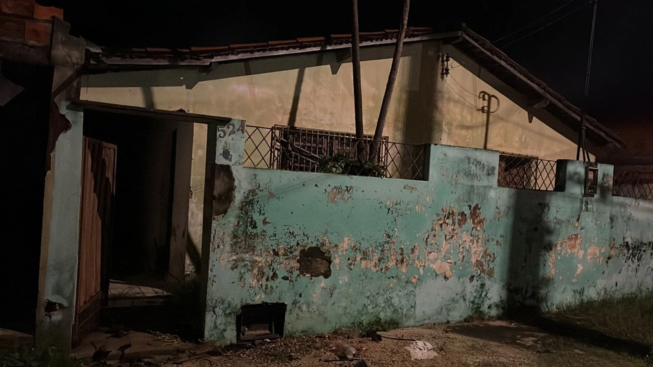 Casa onde aconteceu a tentativa de homicídio