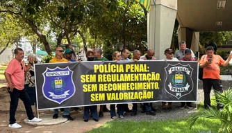 Sindicato dos Policiais Penais do Piauí realiza mobilização em Teresina