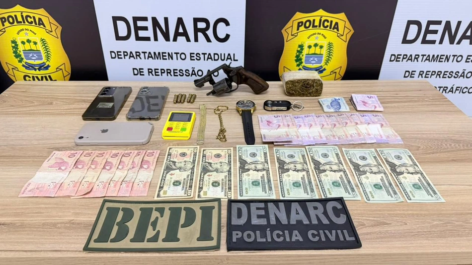 Materiais apreendidos