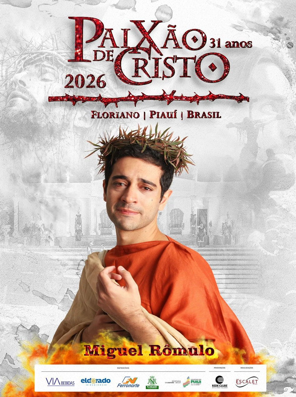 Miguel Rômulo interpreta Jesus na 31ª edição da Paixão de Cristo de Floriano