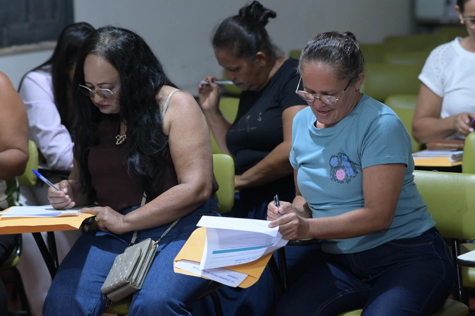 Treinamento realizado com profissionais