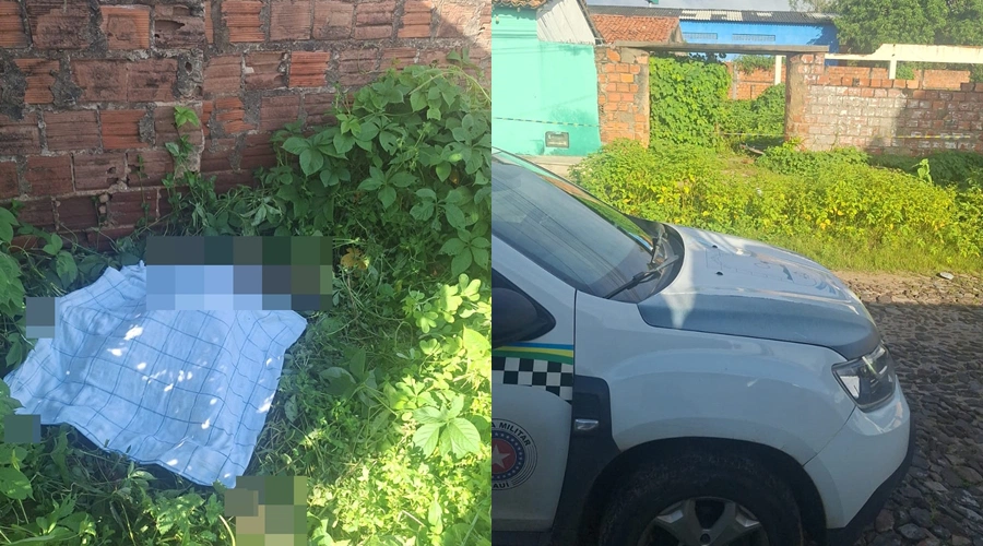 Corpo da mulher foi encontrado coberto por lençol