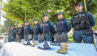 Armamento entregue para Polícia Militar