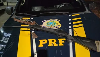 PRF apreende pistola calibre e espingarda durante fiscalizações em rodovias do Piauí