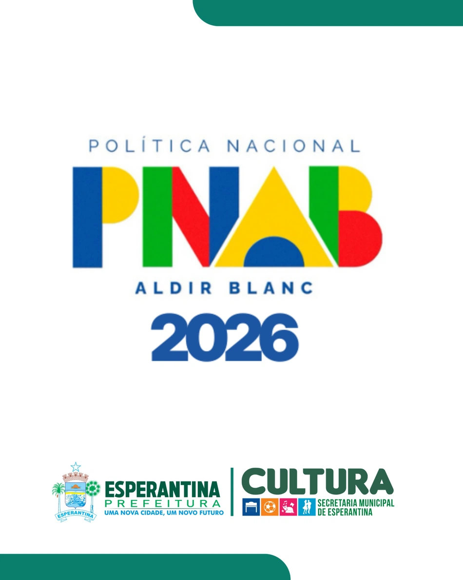 Secretaria de Cultura de Esperantina divulga resultado final dos projetos aprovados na PNAB 2026