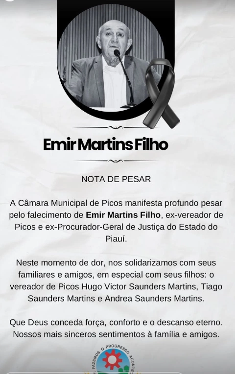 Nota da Câmara de Picos