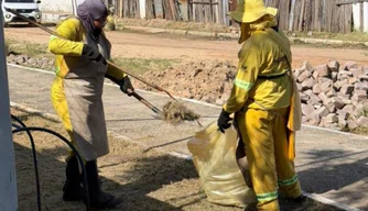 Prefeitura de Teresina promove mutirão de limpeza por meio de projeto no bairro Primavera