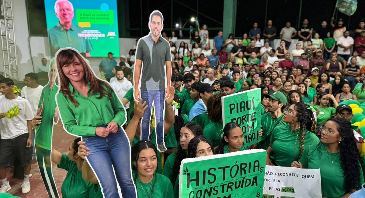 Ginásio Dídimo de Castro fica lotado durante lançamento das pré-candidaturas de Themistocles Filho e Marco