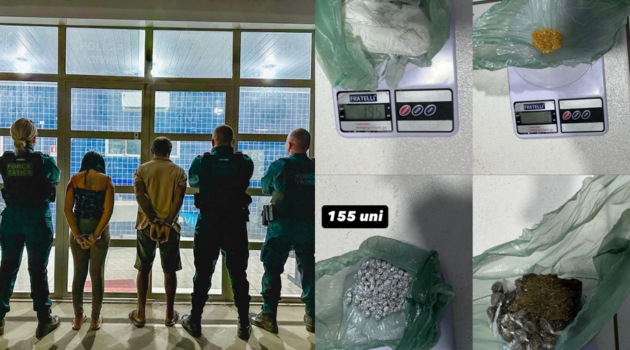 PM prende dupla suspeita de tráfico de drogas durante operação em Canto do Buriti