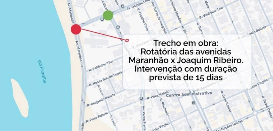 Strans inicia transformação de rotatória na Avenida Maranhão em Teresina