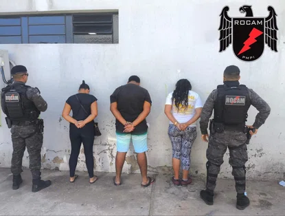 Polícia Militar prende três pessoas e aprende arma em posto de combustíveis de Teresina