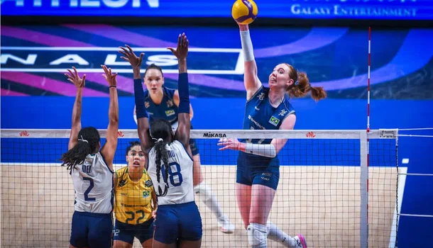 Brasil vence a Itália por 3 sets a 2 e avança para a final da Liga das Nações