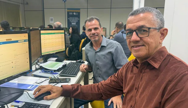 Chefe da SEGSIE, Jairo Martins, e o chefe da SEVIN, Wellington Jerônimo