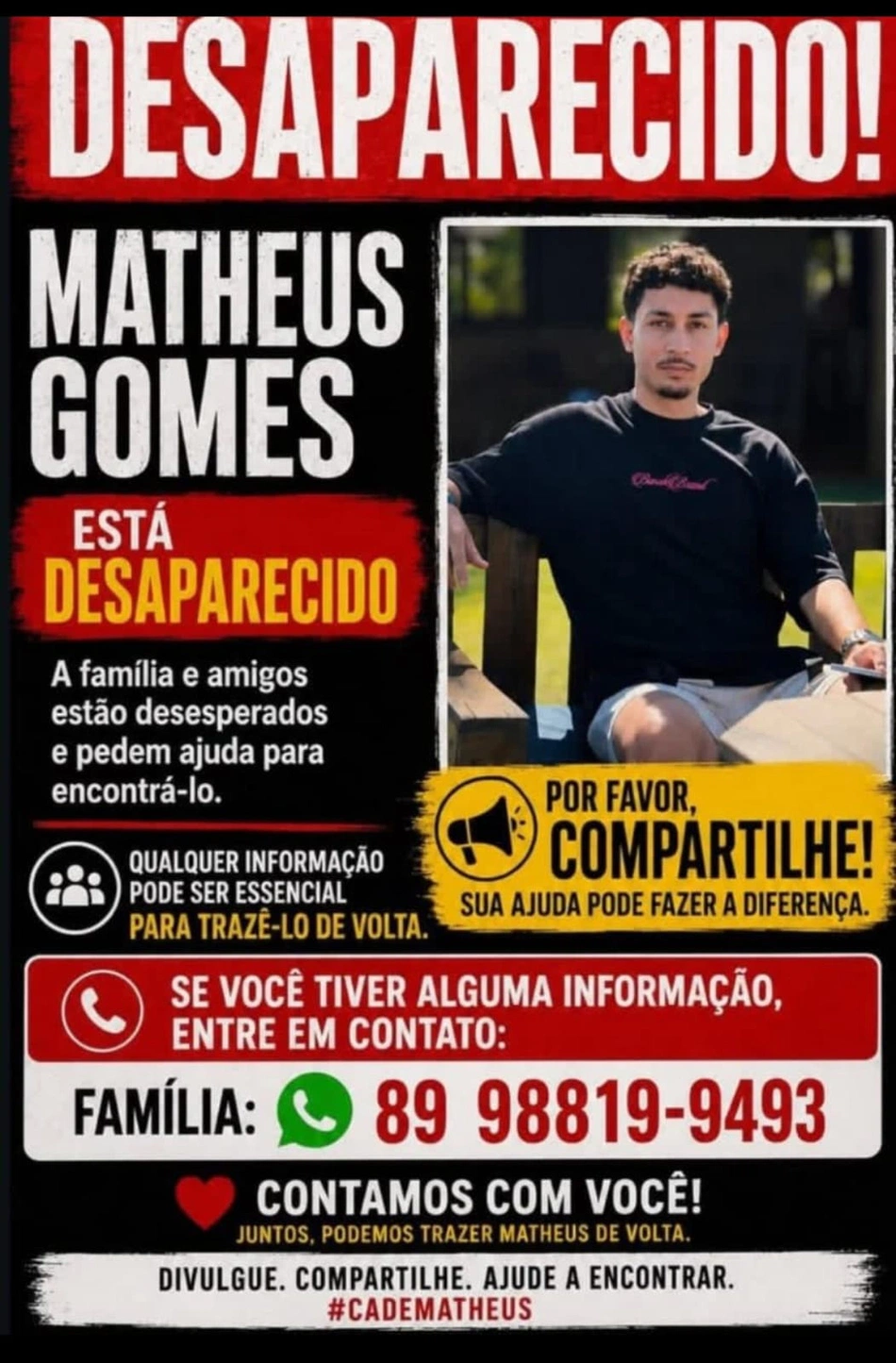 Jovem desaparecido