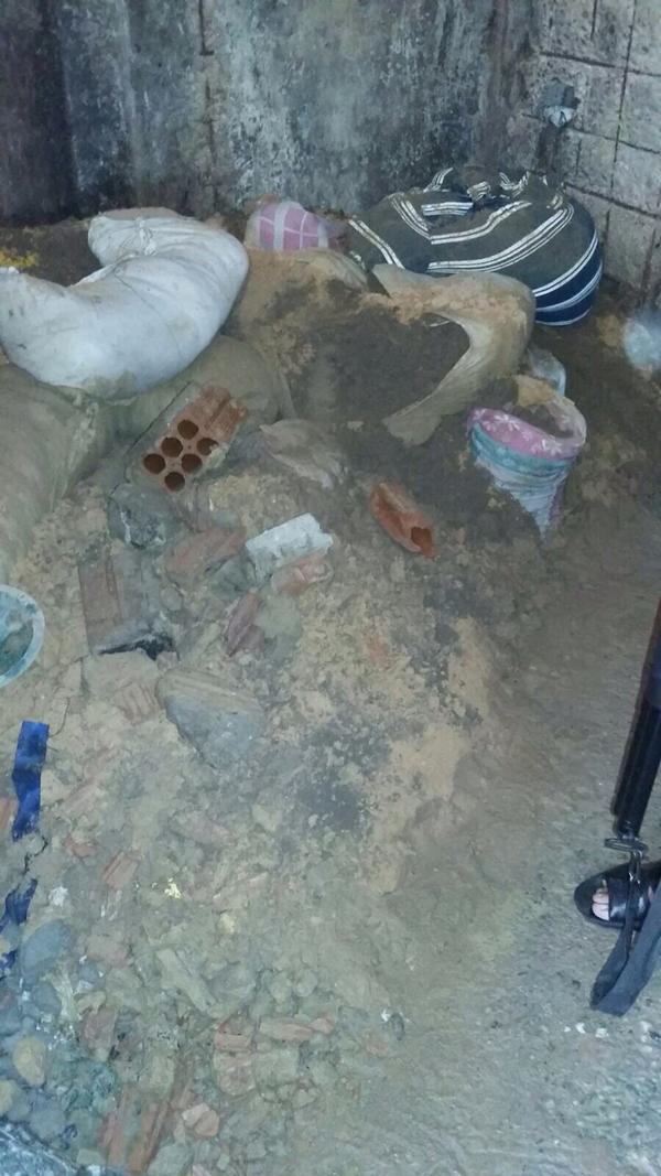Buraco cavado pelos detentos.(Imagem:Divulgação) Buraco cavado pelos detentos.(Imagem:Divulgação)